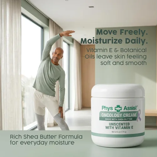 Vista 6 de PhysAssist Crema oncológica con manteca de karité – Crema hidratante sin perfume para pieles secas, sensibles y estresadas – Apoyo