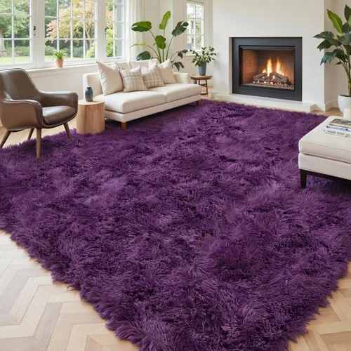 Vista 58 de Alfombras pequeñas de 2 x 3 pies, alfombra negra para dormitorio, alfombra moderna de pelo largo, alfombra pequeña, alfombra de noche esponjosa