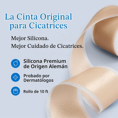 Vista 5 de Nuvadermis Paquete de cuidado de cicatrices - Gel avanzado para cicatrices y cinta de silicona para cicatrices