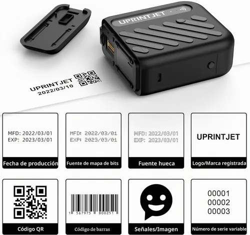Vista 2 de B10 Mini impresora de inyección de tinta de mano para cualquier superficie, mini impresora de fecha codificador de inyección de tinta para fecha