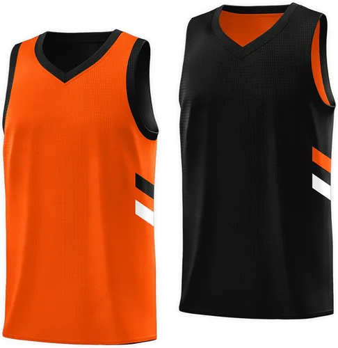 Vista 8 de KXK Camiseta de baloncesto reversible para hombre, sin mangas, uniforme de equipo Verde neón y negro