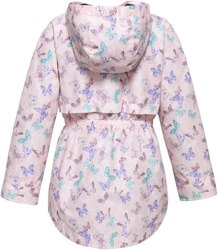 Vista 2 de Rokka&Rolla Chaqueta impermeable con capucha para niñas, ligera, rompevientos