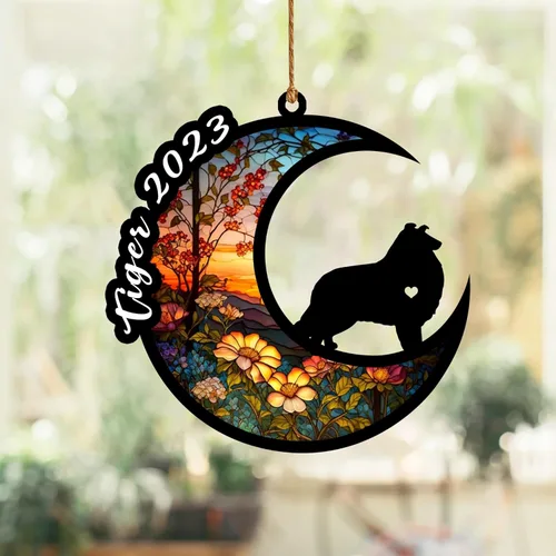 Vista 22 de Atrapasoles conmemorativo para perros, regalo de condolencia de perro de la pérdida del bulldog americano, regalos conmemorativos para los amantes