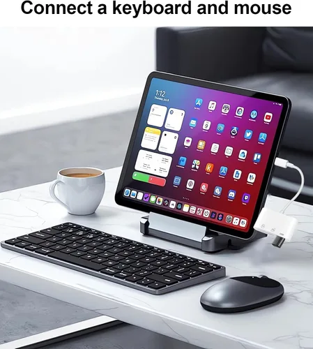 Vista 5 de Lector de tarjetas SD USB C para iPhone 15-17, adaptador de tarjeta de memoria USB C a Micro SD para iPad/Mac Pro/Air, lector de tarjetas de cámara