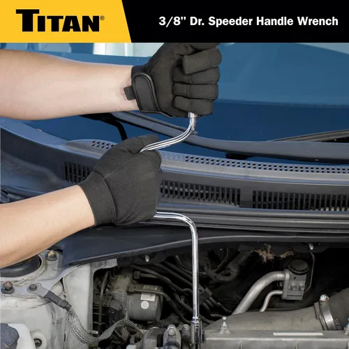 Vista 10 de Titan 68103 - Manija de velocidad de 3/8 pulgadas, negra