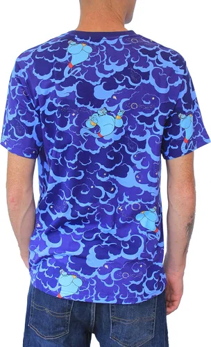 Vista 2 de Disney Aladdin Genie Poof - Camiseta para hombre adulto, Azul Marino