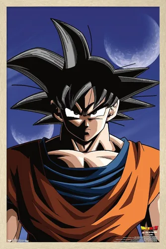 Vista 10 de Trends International Dragon Ball Z - Póster de pared de Goku, 14.725 x 22.375 pulgadas, versión enmarcada de madera de granero Versión enmarcada