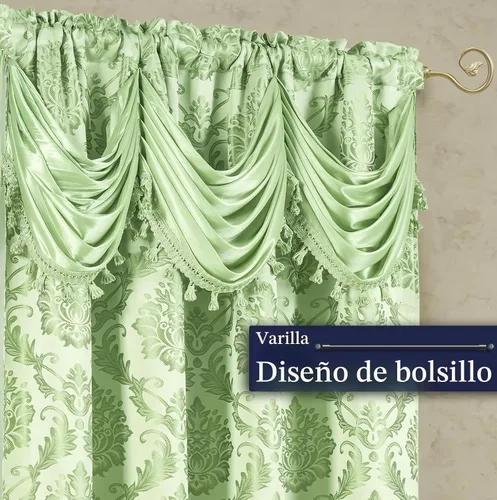 Vista 5 de DreamField Linen Cortinas de Jacquard para Ventana de Sala de Estar y Dormitorio 54 Pulgadas de Ancho x 84 Pulgadas de Largo - Juego de 2 Paneles