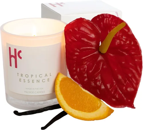 Vista 13 de Velas de soja cítricas de una sola mecha, velas perfumadas de lujo para el hogar, hasta 60 horas de tiempo de combustión, mezcla de cera de soja