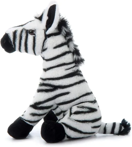 Vista 6 de The Petting Zoo Peluche de cebra, regalos para niños, animales salvajes del zoológico Onez, juguete de peluche de cebra de 12 pulgadas