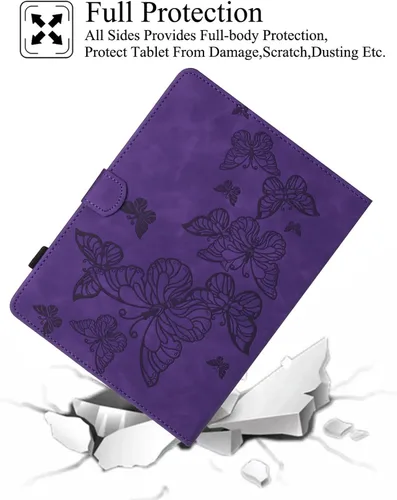 Vista 6 de Funda universal para tablet de 9.0 a 10.5 pulgadas, ranuras para tarjetas con soporte para iPad 9.7/iPad 10.2/iPad 10.5/Galaxy Tab 3 10.1/Tab 4