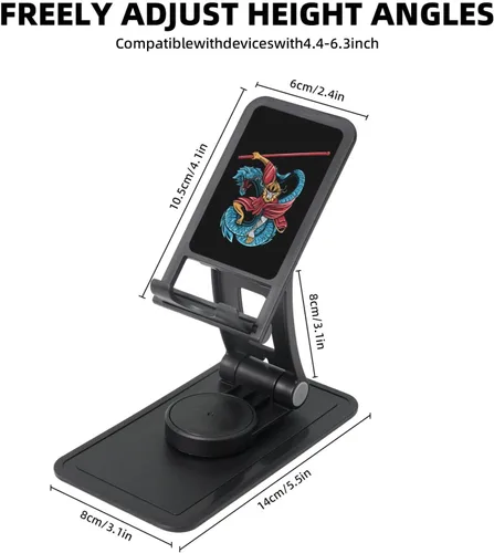 Vista 5 de Cool Monkeys - Soporte de teléfono ajustable para escritorio, accesorios de viaje de oficina para teléfono móvil/iPad/tableta, soporte para teléfono
