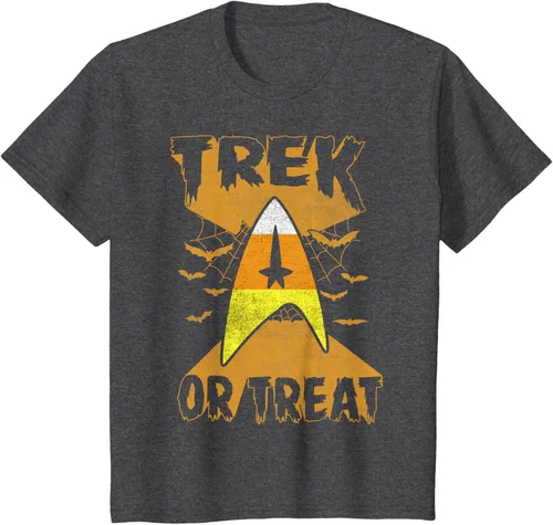 Vista 13 de Star Trek Candy Corn Trek Or Treat - Camiseta de Halloween, Negro, S