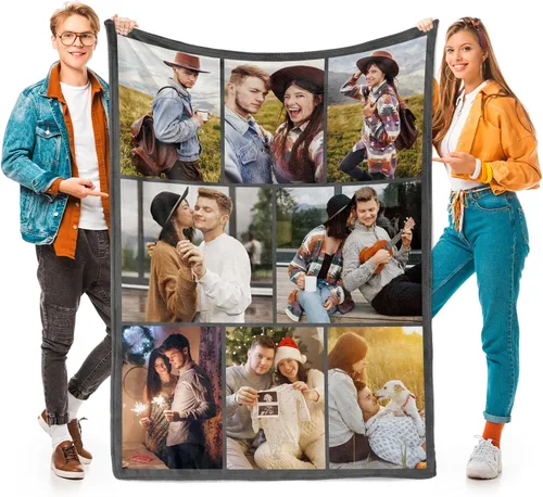 Vista 19 de Printwoo Mantas personalizadas con foto, manta de fotos personalizada, mantas personalizadas con imagen, regalos personalizados para mujeres