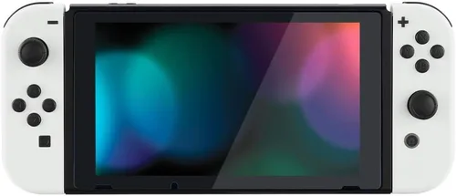 Vista 9 de eXtremeRate - Placa trasera para Nintendo Switch Console, NS Joycon con carcasa de mando de mano con botones de juego completo, carcasa de repuesto