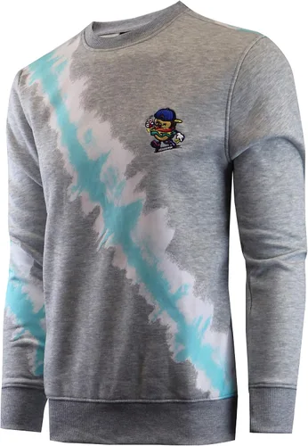 Vista 7 de Screenshot - Sudadera de forro polar con cuello redondo para hombre, estilo urbano de hip hop, sin botones F11080-neón
