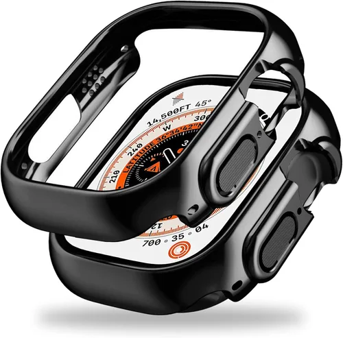 Vista 11 de Miimall - Funda para Apple Watch Ultra 1, 2, 3, 4 de 1.732 pulgadas, galvanoplastia de policarbonato duro [sin protector de pantalla], funda