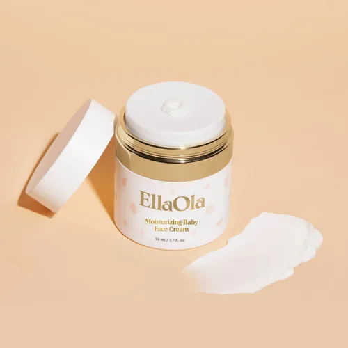 Vista 3 de ELLAOLA Crema facial de bebé hidratante profunda de 96 horas para piel seca, propensa al eczema y sensible, loción facial orgánica diaria nutre e