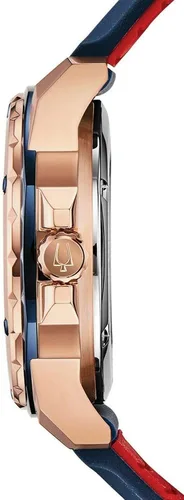 Vista 3 de Bulova - Reloj automático analógico para hombre con correa de silicona 98A227 Reloj automático