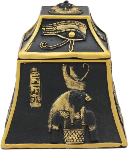 Vista 5 de Ebros Deidad Egipcia Escarabajo Ojo de Horus Halcón Anubis Dioses de Egipto Joyero Estatuilla Escultura Baratija Almacenamiento Oculto Decoración