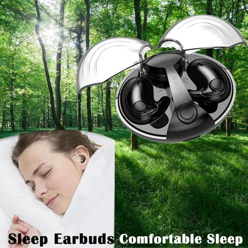 Vista 2 de Xmenha Auriculares ocultos para dormir invisibles inalámbricos Bluetooth ocultos para dormir de lado, micro auriculares inalámbricos Bluetooth