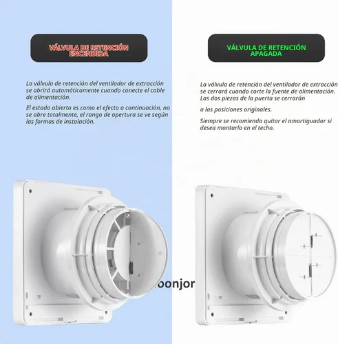 Vista 3 de Extractor de 4 pulgadas, ventilador extractor de ventilación de Panel de rejillas de 4 pulgadas con malla