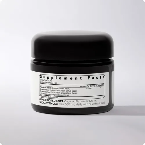 Vista 5 de Blisque - Suplemento natural de resina Shilajit orgánica del Himalaya para apoyo del estado de ánimo con mucuna pruriens orgánicos y albahaca
