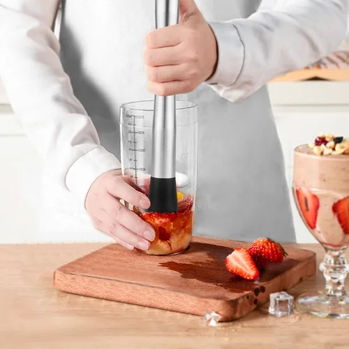 Vista 4 de tifanso - Cuchara mezcladora y mezcladora de acero inoxidable de 10 pulgadas para bar (2 unidades) Long Handle Design, Ideal for Mojitos & Fruit