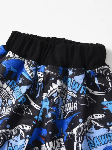 Vista 33 de Conjunto de 3 piezas de ropa de bebé recién nacido con estampado de manga larga + pantalones + sombrero