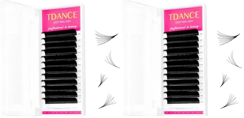 Vista 11 de TDANCE - Extensiones de pestañas fáciles de colocar con forma de abanico, pestañas de volumen con rápido crecimiento, rizo C CC D DD J B L, grosor