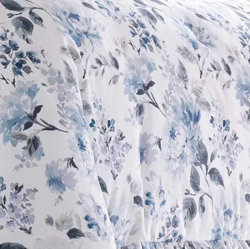 Vista 6 de Laura Ashley Home - Juego de funda de edredón tamaño individual, ropa de cama reversible de algodón con funda a juego, decoración ligera del hogar