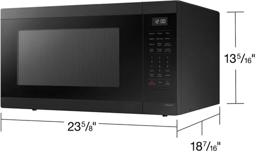 Vista 9 de SAMSUNG Horno microondas de mostrador de 1,9 pies cúbicos con sensor de cocción, acero inoxidable mate negro, MS19DG8500MTAA