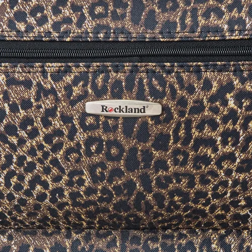 Vista 9 de Rockland Jungle Softside Juego de maletas verticales, Leopard), F125-LEOPARD