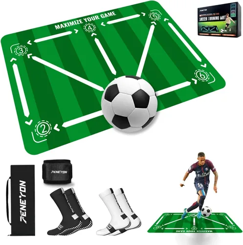 Vista 9 de Soccer Training Mat, Soccer Training Equipment, Soccer Gifts for Boys 8-12