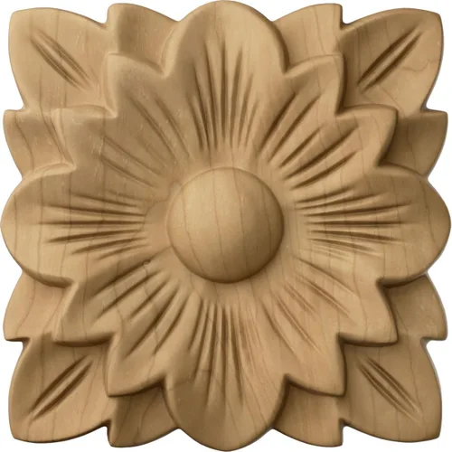 Vista 13 de Ekena Millwork ROS03X03SPAL Roseta cuadrada primaveral, 3 1/2"W x 3 1/2"H x 1/2"P, aliso