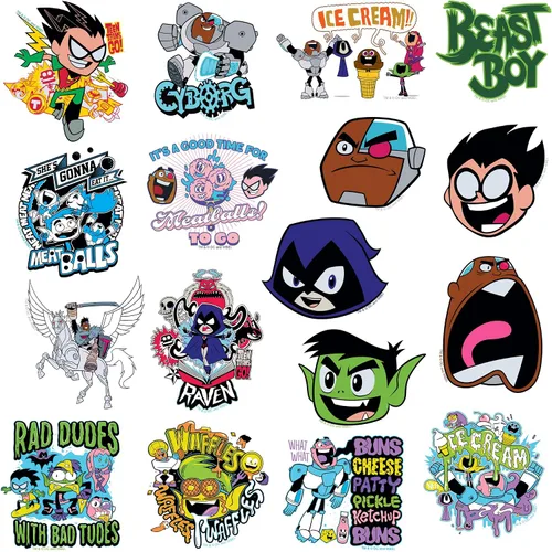 Vista 3 de ¡Teen Titans Go! - Calcomanías de vinilo impermeables con diseño de logotipo
