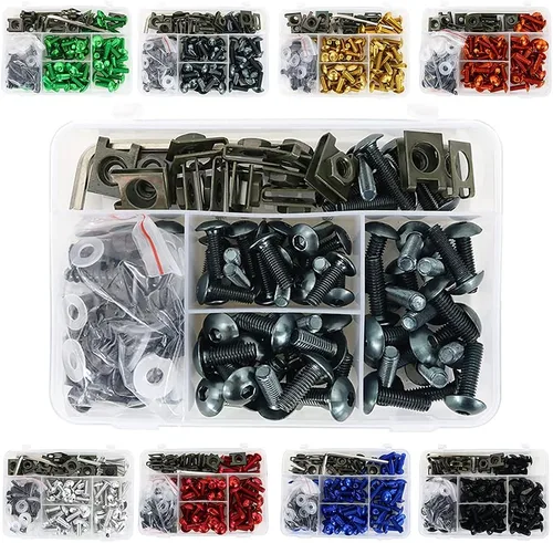 Vista 10 de Juego de pernos universales para carenado de motocicleta Fit para serie CRF-R, serie YZ, serie Ninja/ZX, serie GSX/DRZ, tornillos de fijación