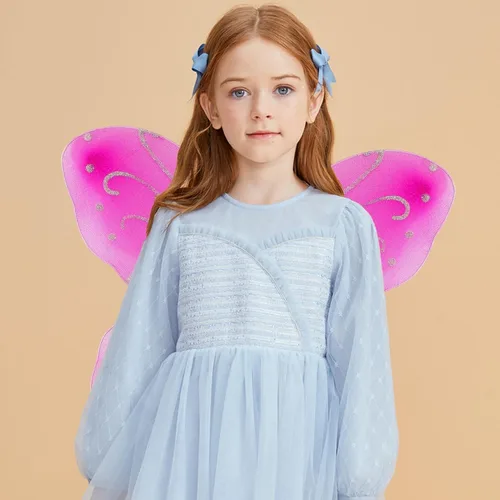 Vista 2 de Colle - Alas de hada de mariposa para niñas, disfraces de hada, alas brillantes de princesa para fiestas