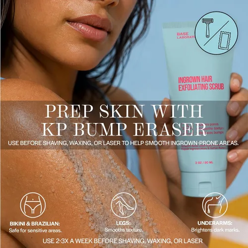 Vista 3 de BASE LABORATORIES Exfoliante corporal para cabello encarnado y KP con AHA