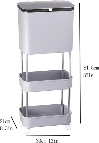 Vista 7 de Contenedor de compostaje para cocina, cocina, compostaje, papelera de cocina, compostador de cocina, papeleras extraíbles, cubos de basura
