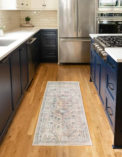 Vista 4 de Unique Loom Newport Collection - Alfombra de área - Rosecliff (Runner 2' 0" x 3' 11", Multi/Azul)