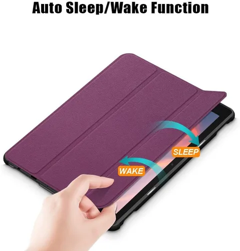 Vista 2 de Funda protectora para tablet de 8 pulgadas, compatible con iPad y Samsung, suave y delgada, con soporte magnético inteligente, de TPU