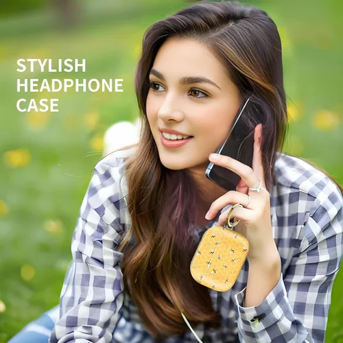 Vista 2 de Funda compatible con AirPod Pro de 2ª/1ª generación, ligera y duradera, resistente con llavero, diseño elegante funda para AirPod para mujer