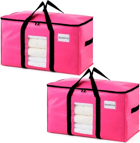 Vista 19 de TAILI - Bolsas de mudanza extra grandes, paquete de 10 bolsas negras resistentes para almacenamiento con ventana visible, asas envolventes