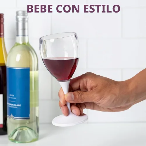 Vista 5 de Joie Copa de vino para llevar, copa de vino portátil, tallo desmontable, sin BPA