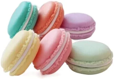 Vista 3 de Estuche colorido de macarrón, caja de almacenamiento de joyas de macarrón, caja de almacenamiento portátil de viaje para dulces, macarrón, caja