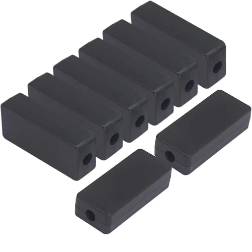 Vista 8 de Zulkit 12 cajas de proyecto de plástico ABS para proyectos eléctricos, caja de conexiones de energía, color negro, 1.97 x 1.10 x 0.59 pulgadas 12