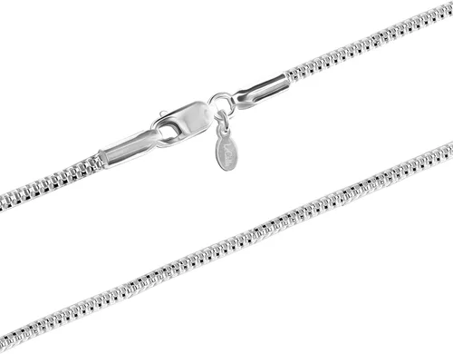 Vista 2 de LeCalla Links Cadena de plata de ley italiana de 0.079in de palomitas de maíz Coreana para adolescentes, mujeres y hombres