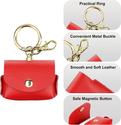 Vista 9 de Bocasal Una elegante funda tipo cartera cruzada para iPhone 14 Pro Max + una funda delgada de cuero para AirPods Pro