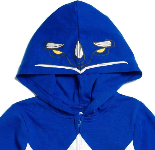 Vista 4 de Power Rangers Overol de cosplay con cremallera para niños pequeños a niños grandes